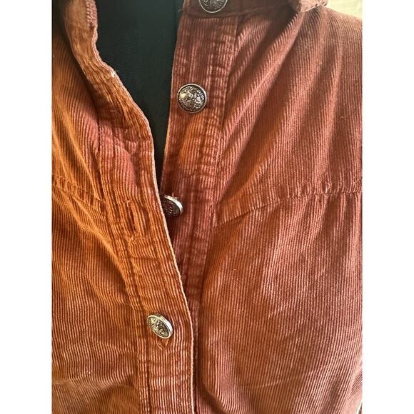 Rockin’ C Rust Corduroy Button-Up Shirt Women’s Medium - Picture 2 of 7